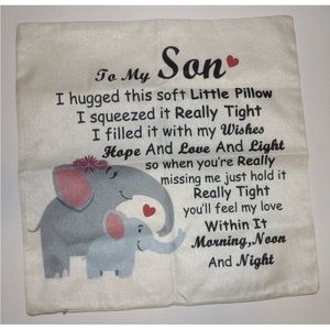 Pillow Case "Son Quote" New No Tags